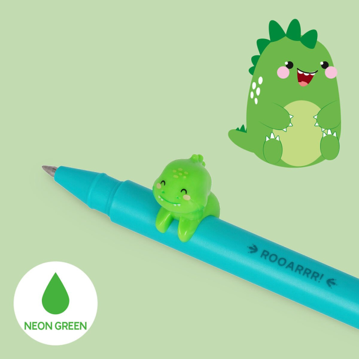 Stylo à Encre Gel Vert néon Dino - Legami - Rougier et Plé