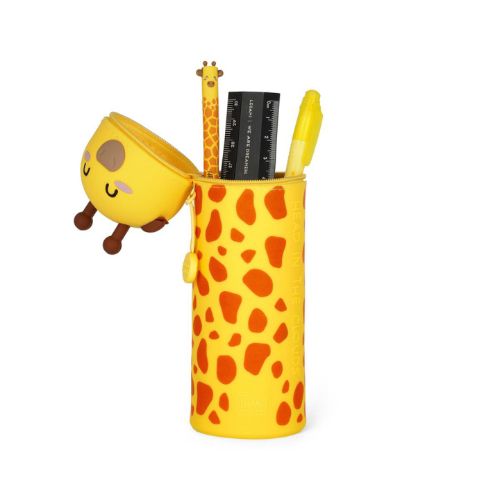 Trousse 2 en 1 Silicone Souple Girafe - Legami - Rougier et Plé