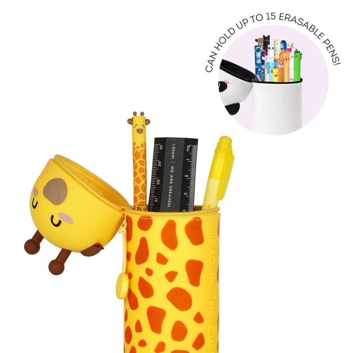 Trousse 2 en 1 Silicone Souple Girafe - Legami - Rougier et Plé