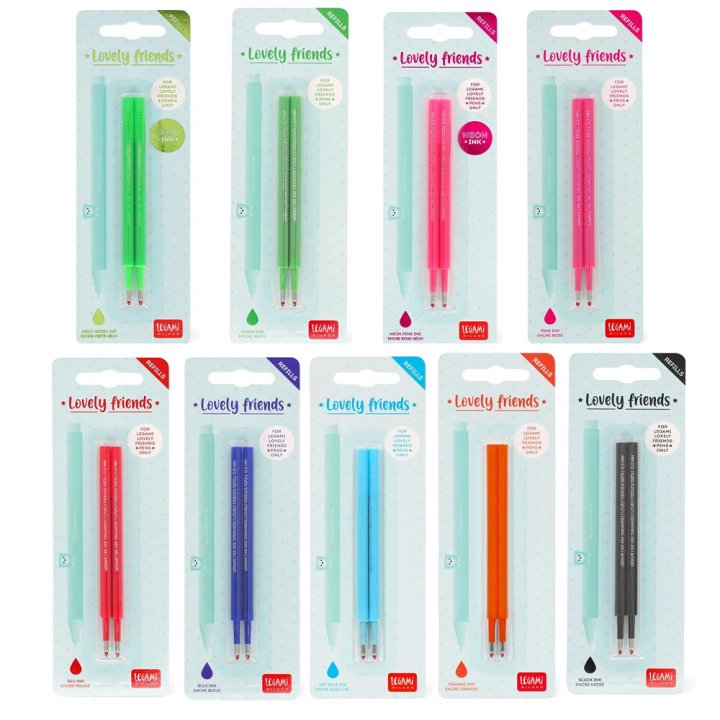 Recharges pour Stylo à Encre Gel Effaçable 2 pcs - Legami - Rougier et Plé