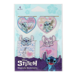 Marque-pages magnétiques Stitch N°2 - 4 pcs - Cool Pack - Rougier et Plé