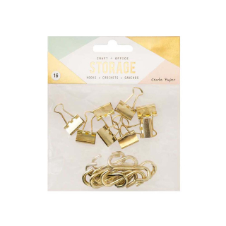 Crochets et pinces Wire System 16 pcs - Crate Paper - Rougier et Plé