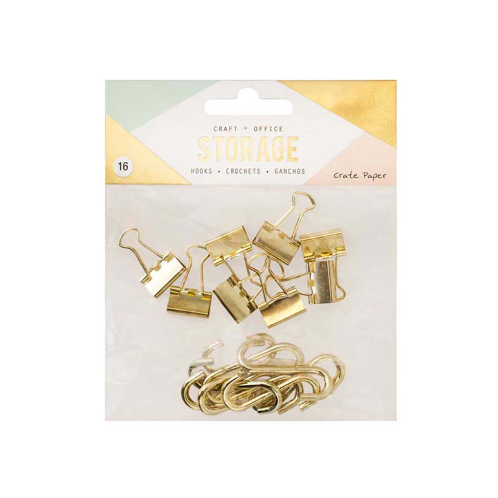 Crochets et pinces Wire System 16 pcs - Crate Paper - Rougier et Plé