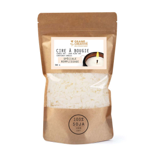 Cire à bougie végétale Spéciale remplissage 380 g - Graine Créative - Rougier et Plé