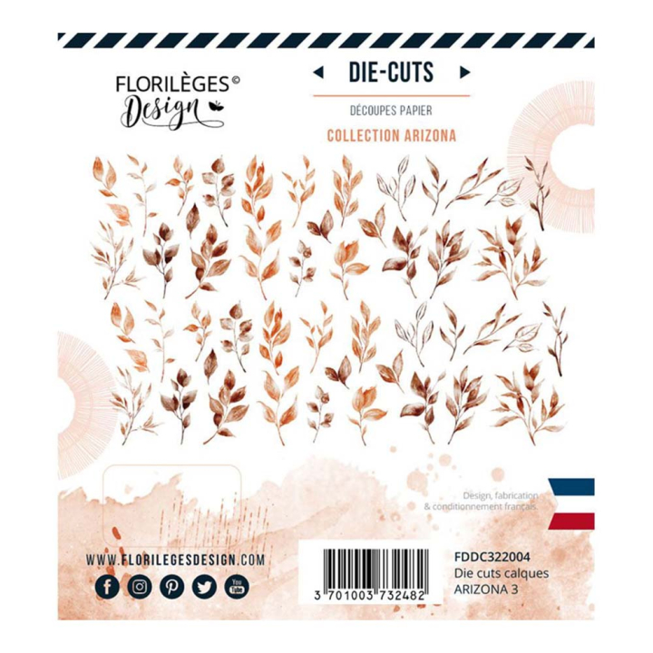Découpes en papier calque Die-cuts Arizona N°3 - Florilèges Design - Rougier et Plé