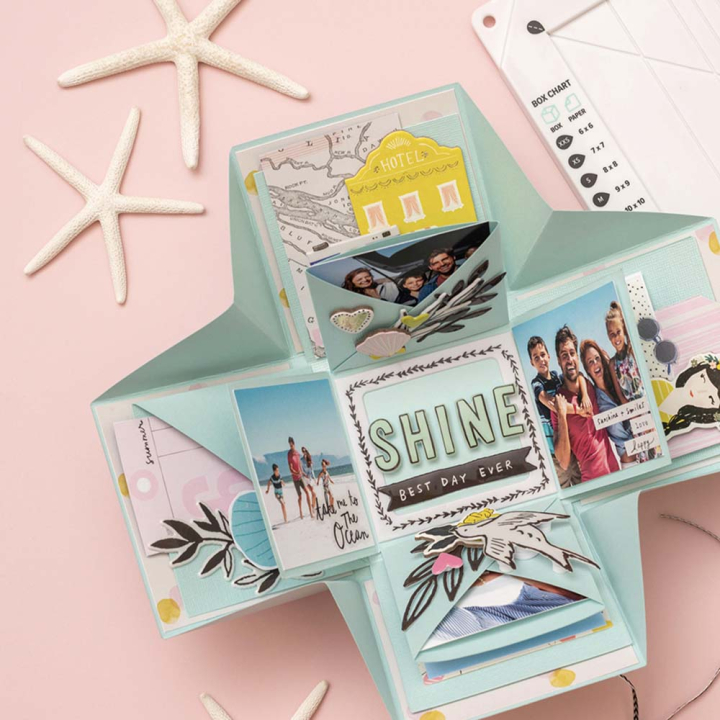 Gabarit pour Boîte surprise Explosion Box - We R Memory Keepers - Rougier et Plé