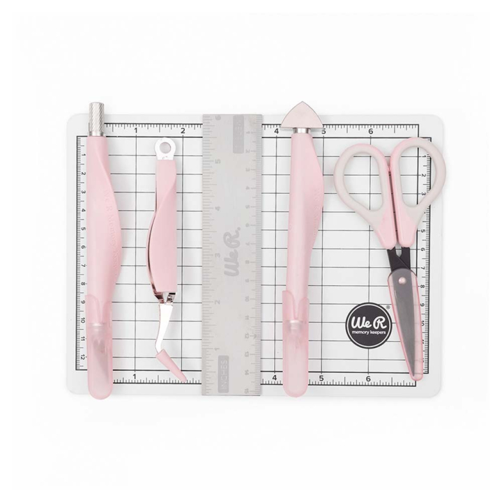 Mini Kit d'outils de Scrapbooking Rose - We R Memory Keepers - Rougier et Plé