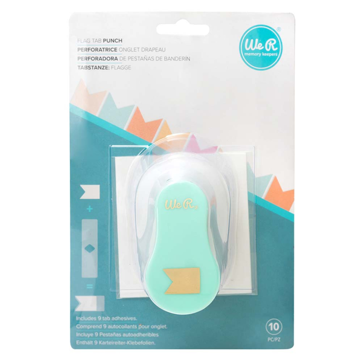 Perforatrice d'onglet Drapeau et autocollants 10 pcs - We R Memory Keepers - Rougier et Plé