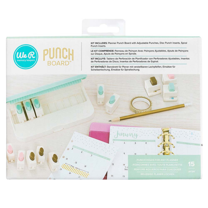 Perforatrice pour pages Planner Punch Board Bundle - We R Memory Keepers - Rougier et Plé