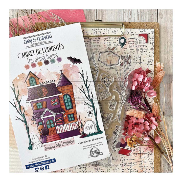 Tampons transparents The Ghost House 14 pcs - Chou & Flowers - Rougier et Plé