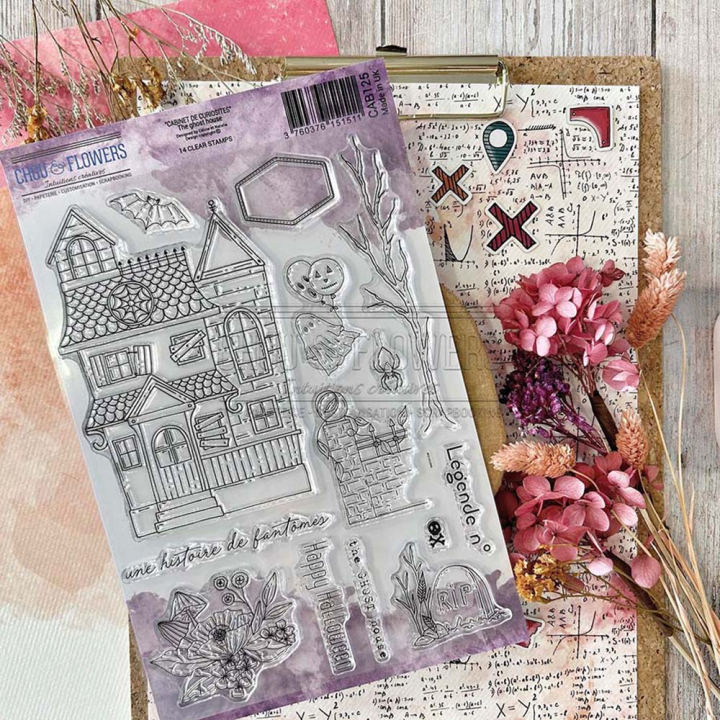 Tampons transparents The Ghost House 14 pcs - Chou & Flowers - Rougier et Plé