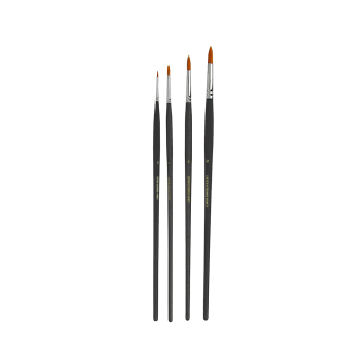 Pinceau rond Synthétique Lot de 4 pcs - Lefebvre-Foinet - Rougier et Plé