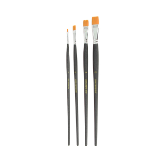 Pinceau plat Synthétique Lot de 4 pcs - Lefebvre-Foinet - Rougier et Plé