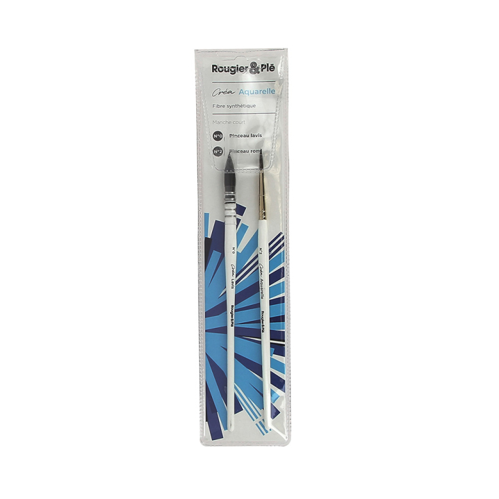 Pinceau aquarelle Rond Synthétique Lot de 2 pcs - Rougier&Plé - Rougier et Plé