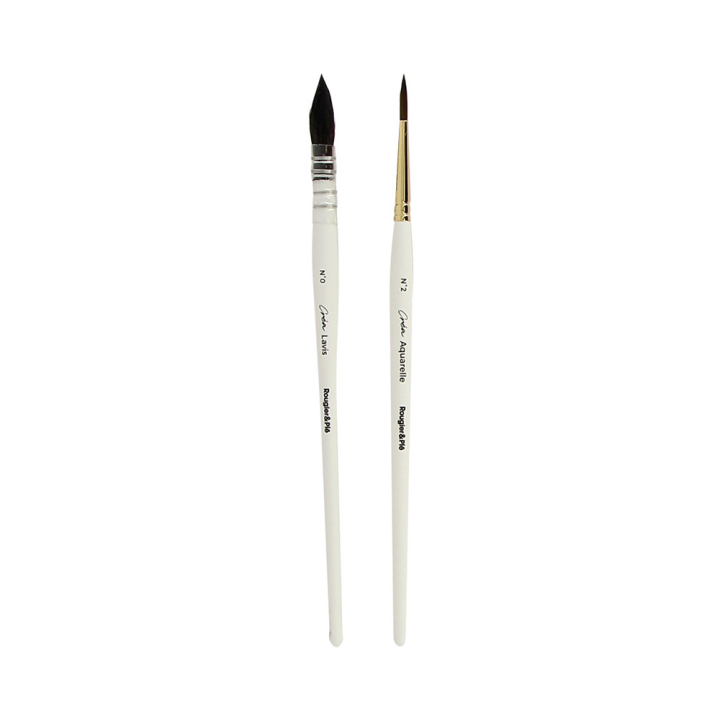Pinceau aquarelle Rond Synthétique Lot de 2 pcs - Rougier&Plé - Rougier et Plé