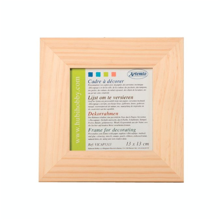 Cadre en bois plat 13 x 13cm - Artemio - Rougier et Plé