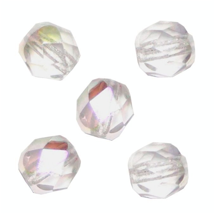 Perles facettées 3 mm en verre Cristal de roche - Rayher - Rougier et Plé