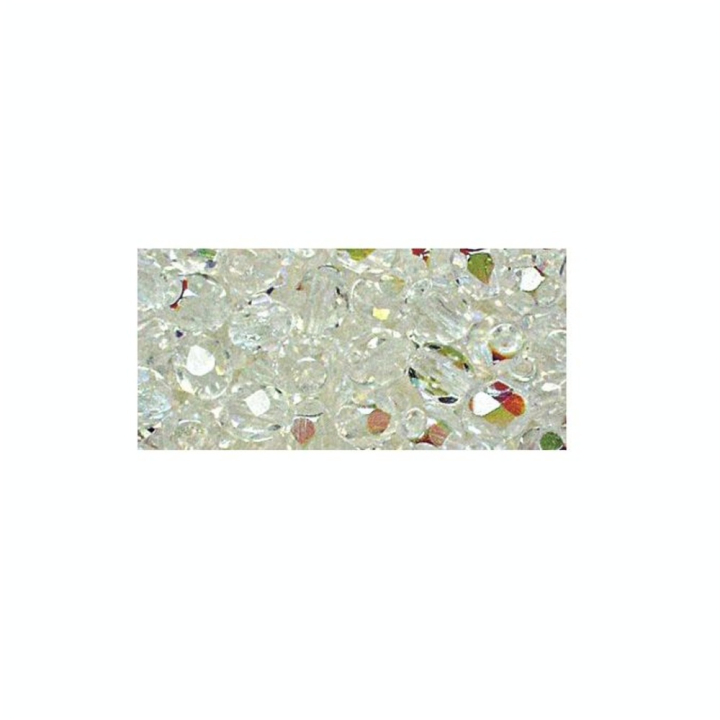 Perles facettées 3 mm en verre Cristal de roche - Rayher - Rougier et Plé