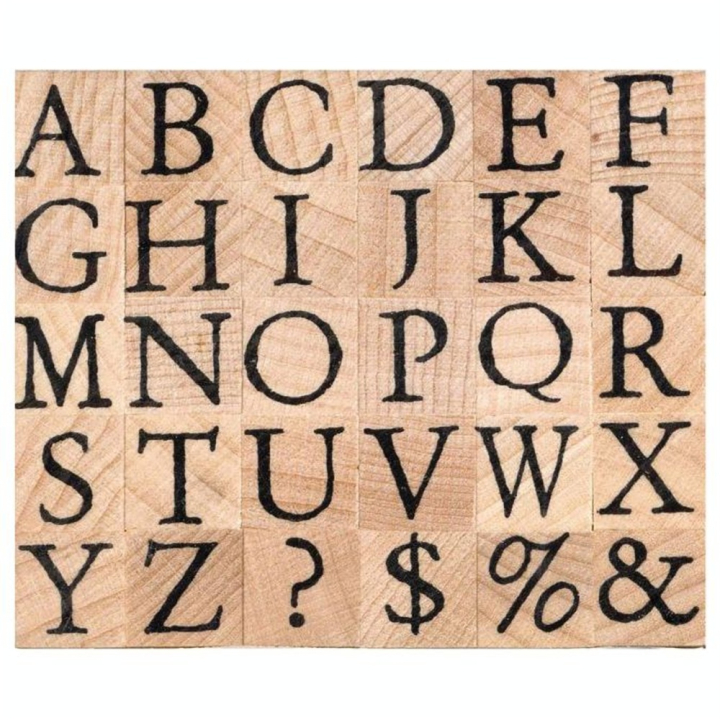 Tampons Alphabet majuscule en bois - Artemio - Rougier et Plé
