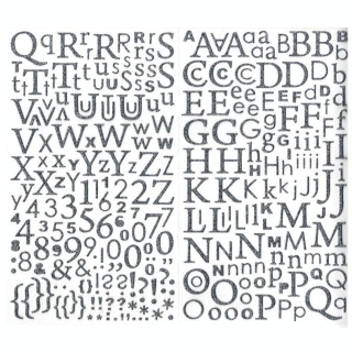Autocollants alphabet argent pailleté - Artemio - Rougier et Plé