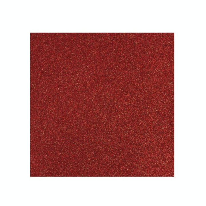 Papier pailleté rouge cardinal 30x30cm - Rayher - Rougier et Plé