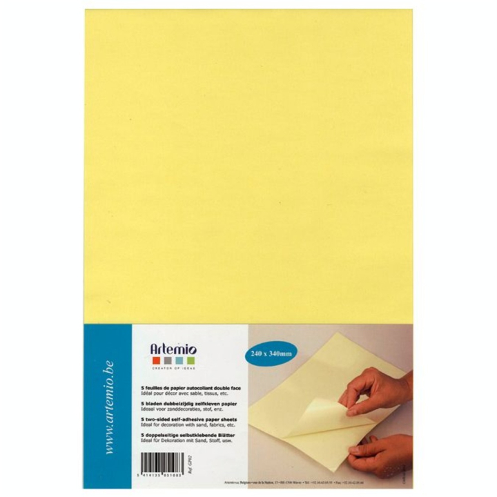 Feuille autocollante double face 24x34 cm - Artemio - Rougier et Plé