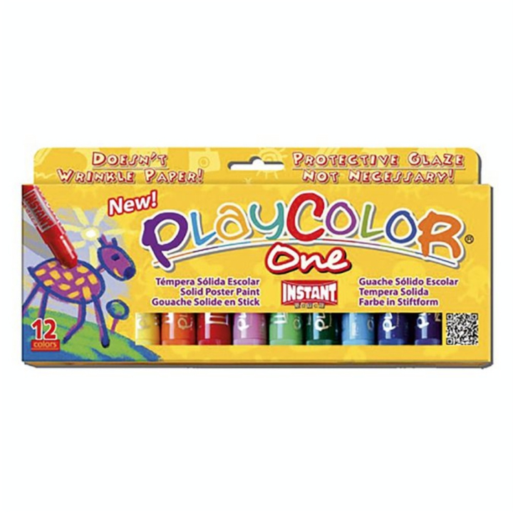 Coffret de 12 sticks de gouache solide - Playcolor - Rougier et Plé