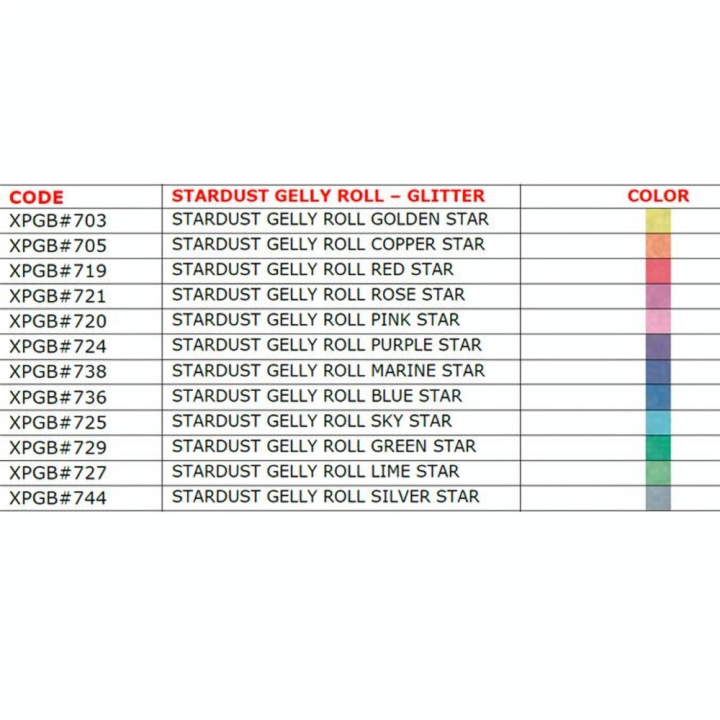 Stylo gel Gelly Roll 12 couleurs Set Stardust - Sakura - Rougier et Plé