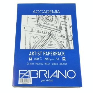 Papier dessin 200 g/m² ACCADEMIA 100 feuilles A4 21 x 29,7 cm - Fabriano - Rougier et Plé