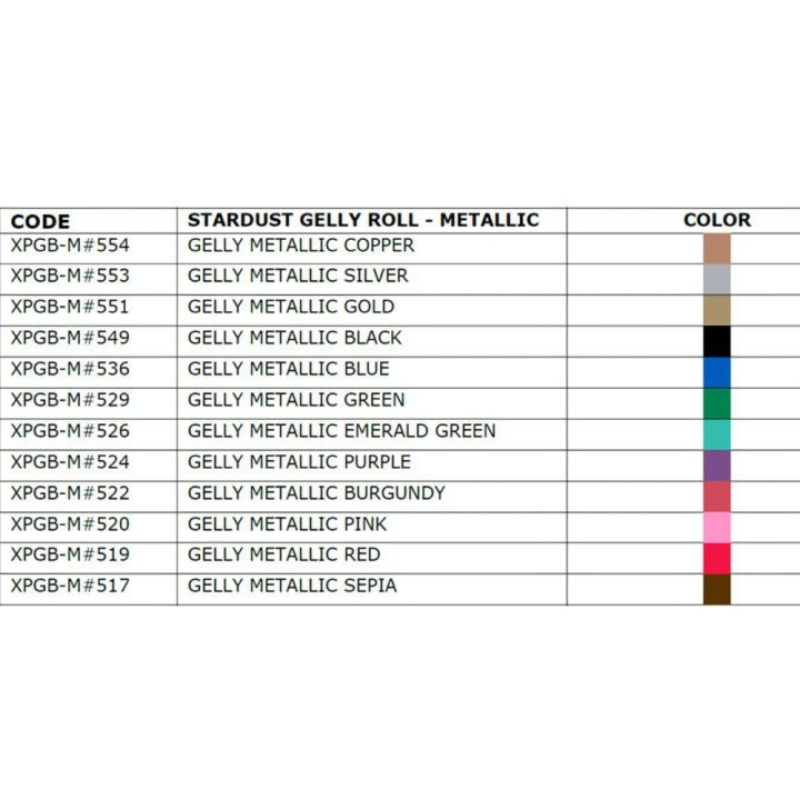 Stylo gel Gelly Roll 12 couleurs Set Metallic - Sakura - Rougier et Plé