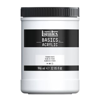 Peinture acrylique en pot Blanc Titane 946 ml - Liquitex - Rougier et Plé