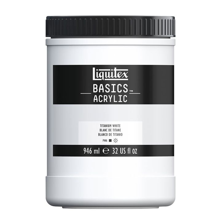 Peinture acrylique en pot Blanc Titane 946 ml - Liquitex - Rougier et Plé