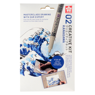 Kit dessin Vague de kanagawa - Sakura - Rougier et Plé