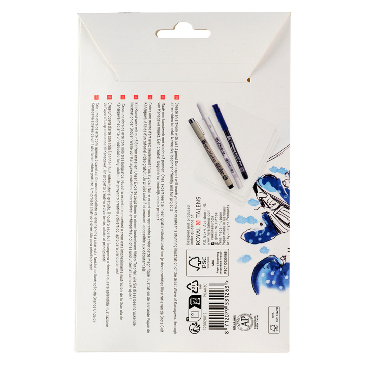 Kit dessin Vague de kanagawa - Sakura - Rougier et Plé