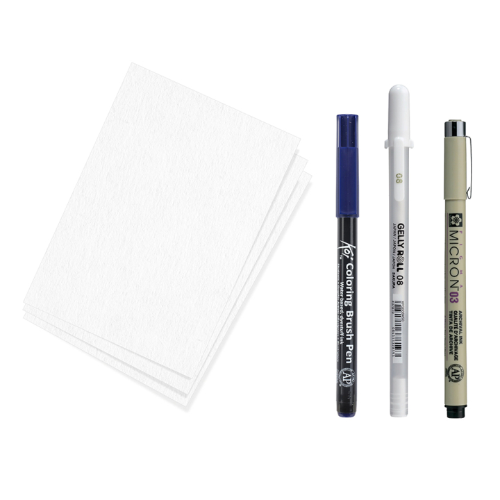 Kit dessin Vague de kanagawa - Sakura - Rougier et Plé