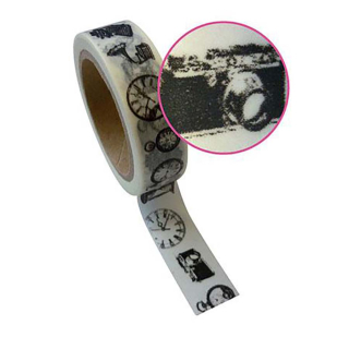 Ruban adhésif Washi Tape 10 m Anciens appareils - Graine Créative - Rougier et Plé