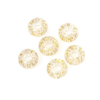 Perles Donuts 14 mm en Acrylique 6 pcs - Perles Corner - Rougier et Plé