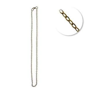 Chaine sautoir 64 cm Grosse mailles 4 mm Bronze - Graine Créative - Rougier et Plé