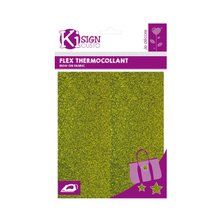 Flex thermocollant pailleté 15 x 20 cm pailleté - Ki Sign - Rougier et Plé
