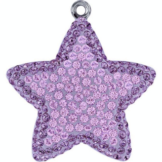 Pendentif pavé étoile 67422 - 14 mm - Amethyst - Cristaux de Swarovski - Rougier et Plé