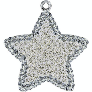 Pendentif pavé étoile 67422 - 14 mm - Moonlight - Cristaux de Swarovski - Rougier et Plé