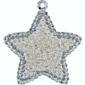 Pendentif pavé étoile 67422 - 14 mm - Moonlight - Cristaux de Swarovski - Rougier et Plé