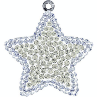 Pendentif pavé étoile 67422 - 14 mm - Silver - Cristaux de Swarovski - Rougier et Plé