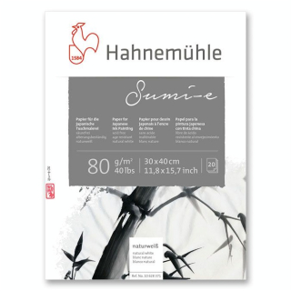 Bloc de papier pour encre Sumi-E - 80 g/m² - 24 x 32 cm 20 feuilles - Rougier et Plé