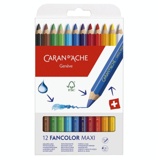 Crayon de couleur Maxi Fancolor Boîte carton 12 pièces - Rougier et Plé