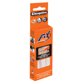 Colle en bâton extra-forte pour verre & métal set de 12 - Cléopatre - Rougier et Plé