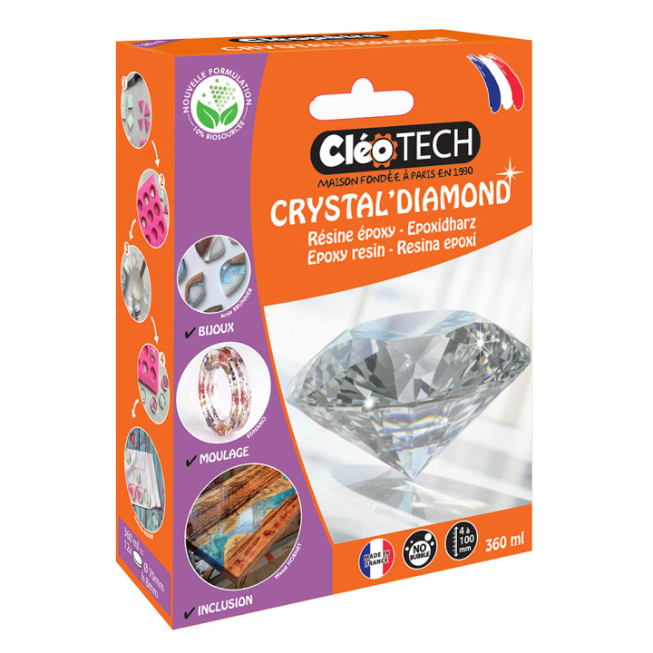 Résine transparente Crystal'Diamond 360 ml - Cléopatre - Rougier et Plé