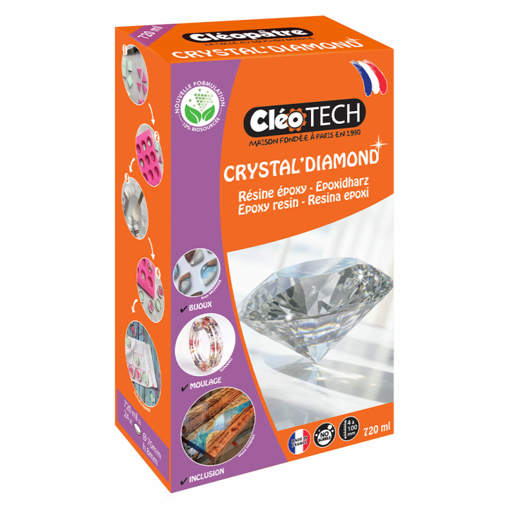 Résine transparente Crystal'Diamond 720 ml - Cléopatre - Rougier et Plé