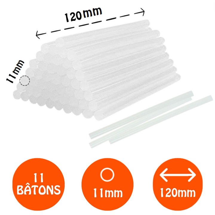 Bâton de colle Max Ø 11 mm - 11 pcs - Cléopatre - Rougier et Plé