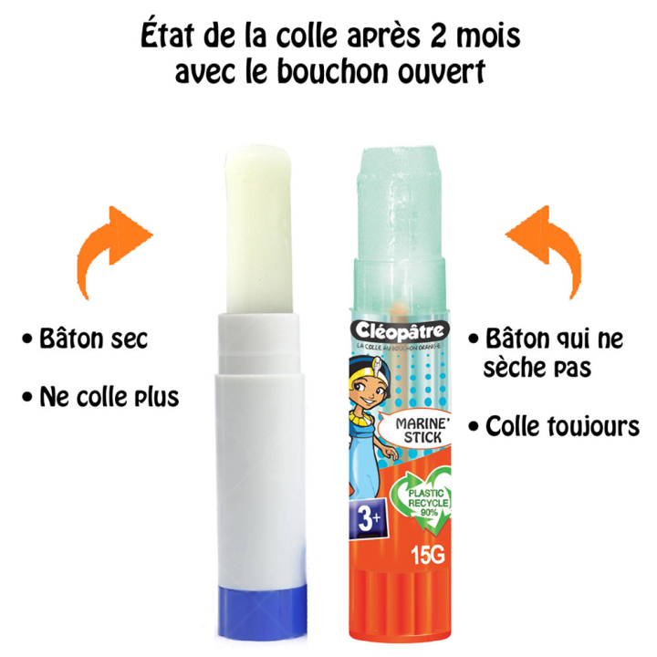 Bâton de colle Cléostick Marine 2 x 15 g - Cléopatre - Rougier et Plé